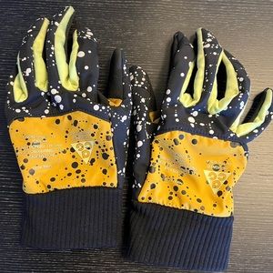 EUC Nike ACG NikeLab gloves sz large M black yellow gold volt specs